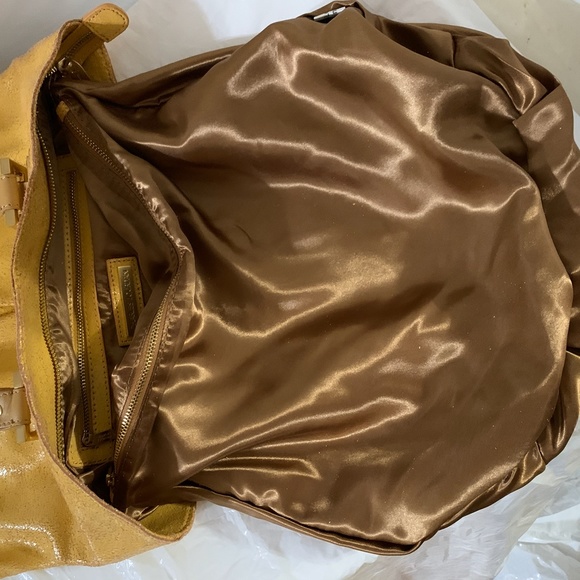 Mustard Rough Leather Bag by Charles Jourdan -NWOT - Picture 11 of 14